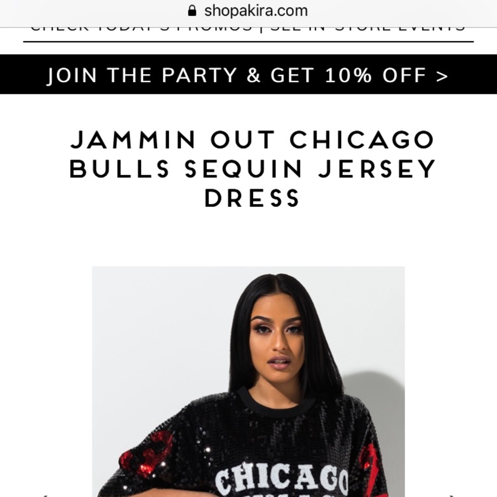 Chicago Bulls 23 sequin Jersey Dress